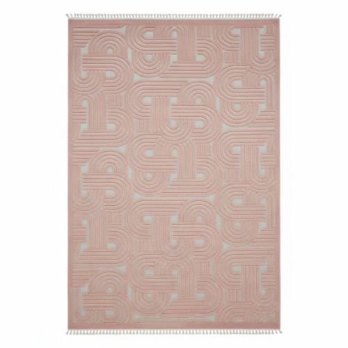 فرش 420 شانه کد 5104 رنگ پینک از کلکسیون دلوکس | فرش آرمانی