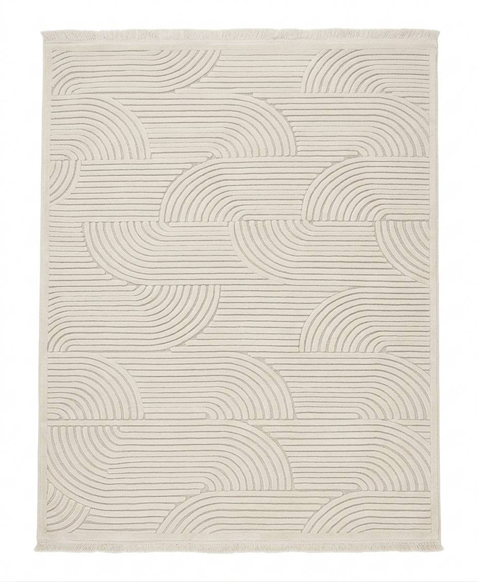 فرش مدرن آرمانی کد ۵۱۲۰ رنگ کرم | ۴۲۰ شانه تراکم ۸۴۰ کلکسیون دلوکس