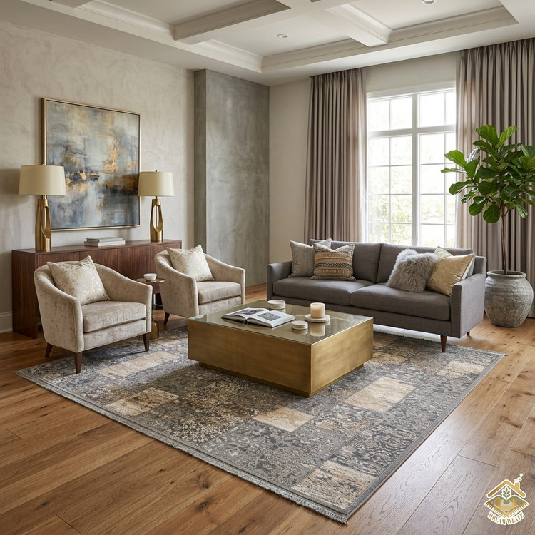 فرش پذیرایی طوسی