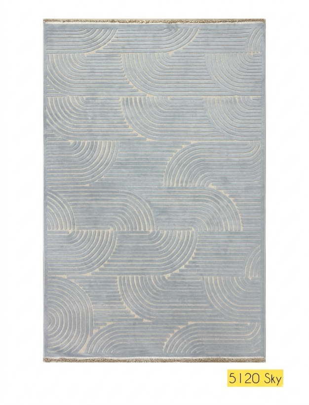 فرش مدرن آرمانی کد ۵۱۲۰ رنگ اسکای (Sky) | ۴۲۰ شانه تراکم ۸۴۰ کلکسیون دلوکس