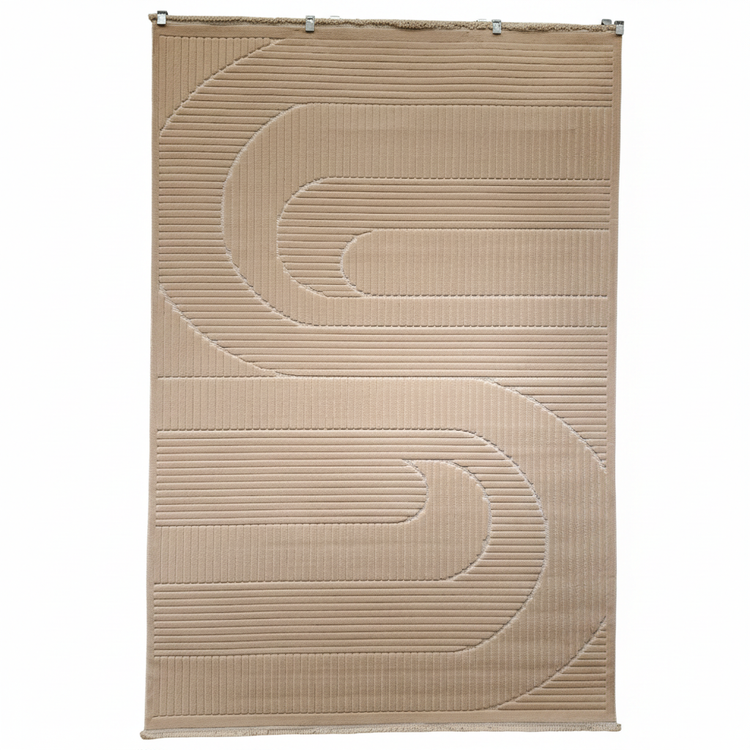 فرش مدرن آرمانی کد ۵۱۲۴ موکا | ۴۲۰ شانه تراکم ۸۴۰ کلکسیون دلوکس کاشان