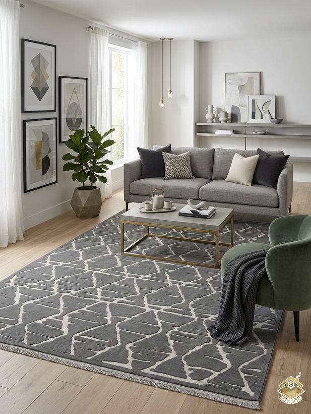 فرش مراکشی زغالی