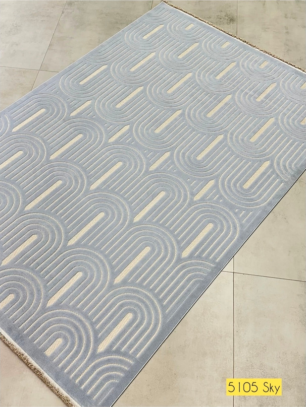 خرید فرش آبی آسمانی