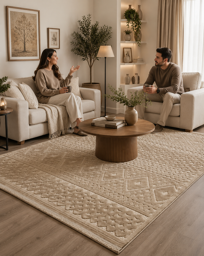 Armani Modern Carpet Code 5106 Mocha Color | Deluxe Collection