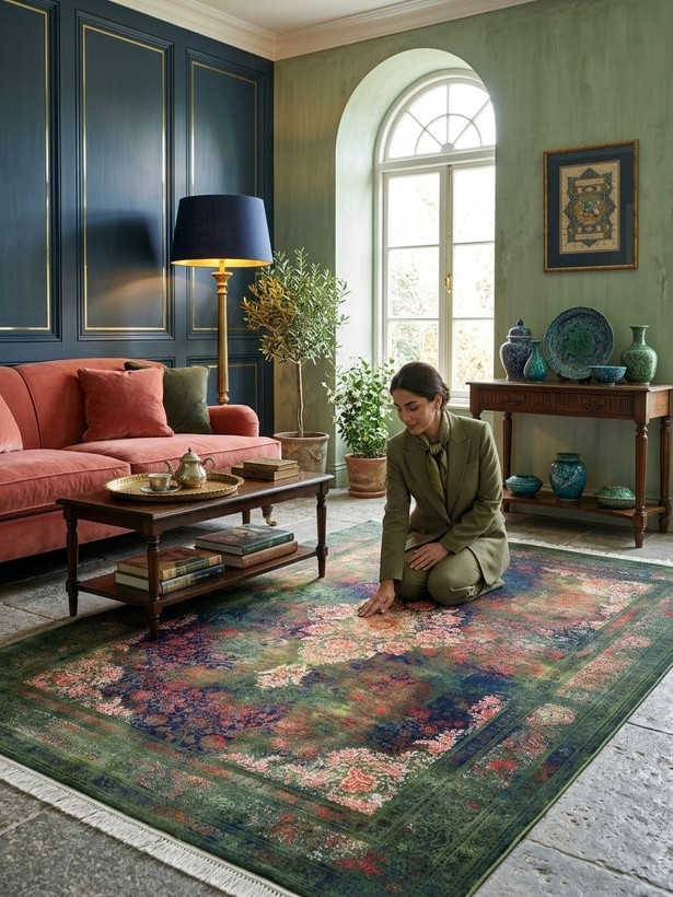Armani Farah Collection Rug Code 12٣٢٩ Red – 1200 Reeds Density 3600