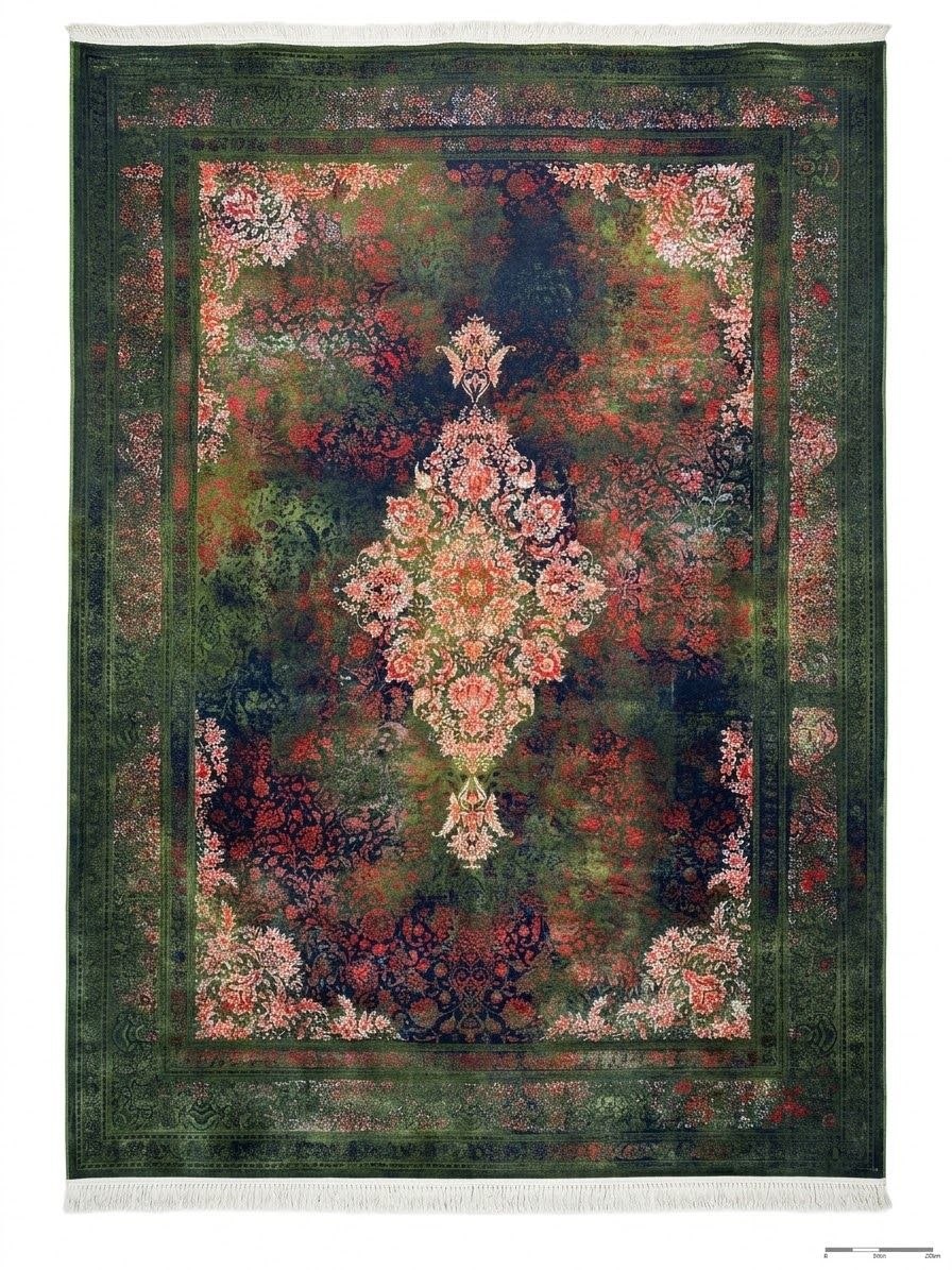 خرید فرش آرمانی کلکسیون فرح کد ١٢٣٢٩ لاکی – 1200 شانه تراکم 3600