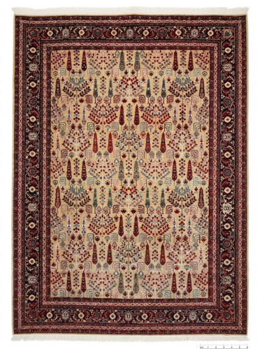خرید فرش آرمانی کلکسیون فرح کد 12٩٨ کرم لاکی – 1200 شانه تراکم 3600