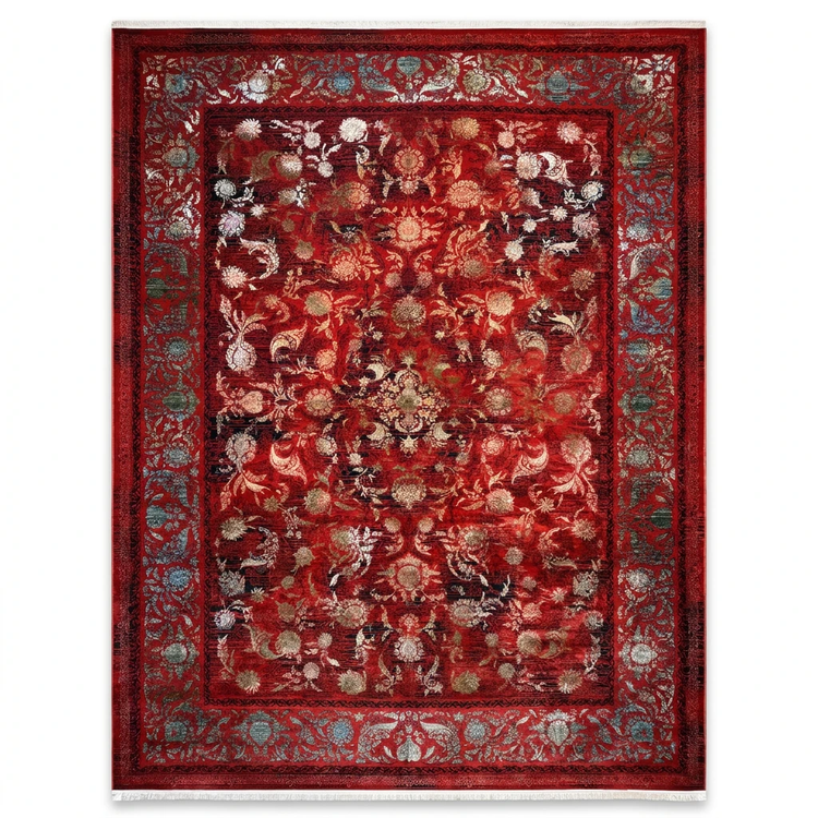 خرید فرش آرمانی کلکسیون فرح کد ١٢٣٣٩لاکی – 1200 شانه تراکم 3600